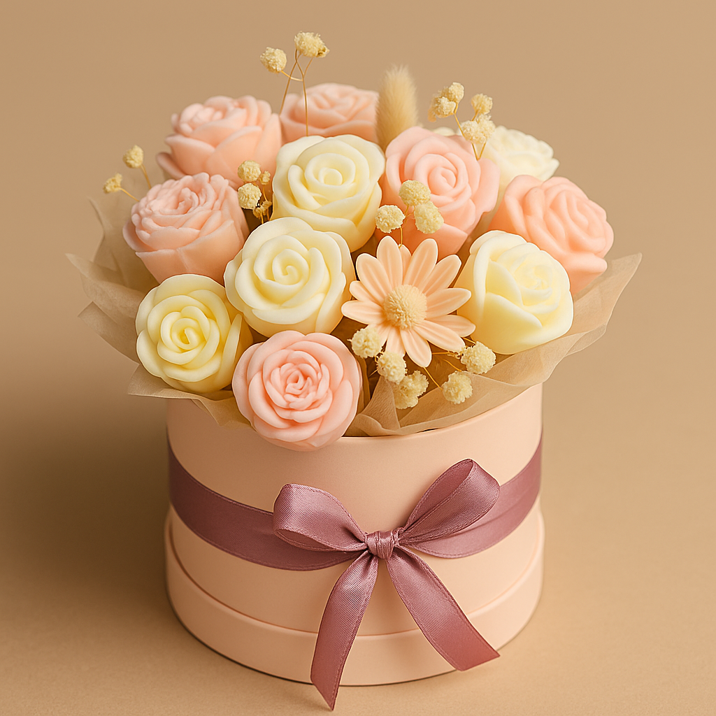 Κουτί με Κεριά σε Σχήμα Λουλουδιών – Χειροποίητο Δώρο