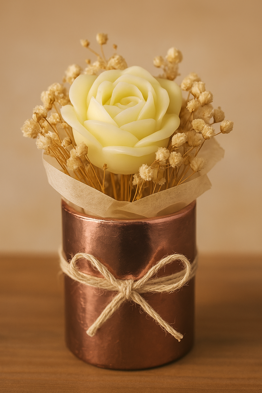 Κερί Τριαντάφυλλο σε Βάζο